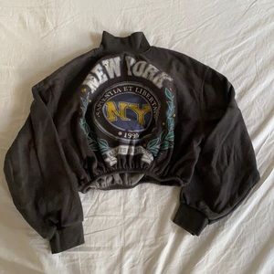 Zara Mock Neck Cropped Sweater